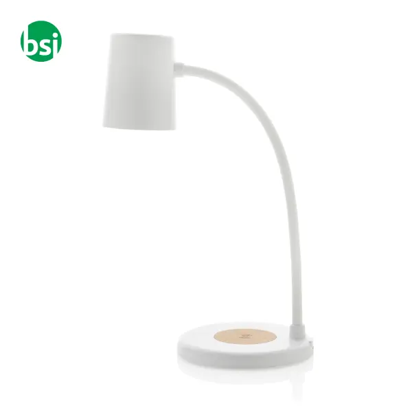 Lampada Zanara con caricatore wireless 15W in rPlastica -  4