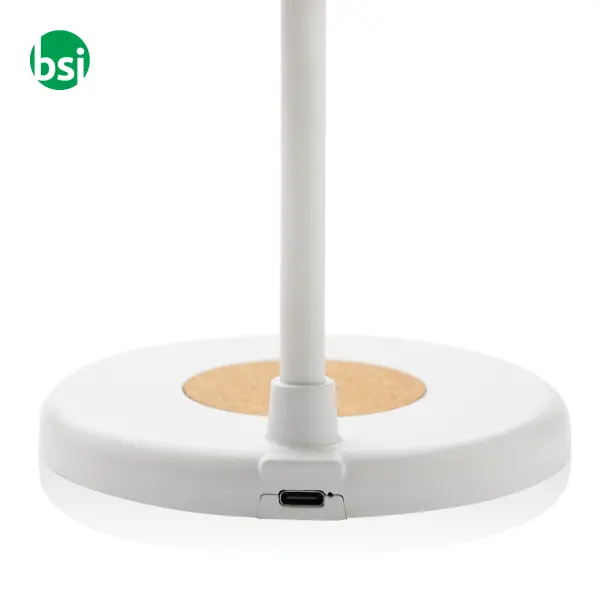 Lampada Zanara con caricatore wireless 15W in rPlastica -  5