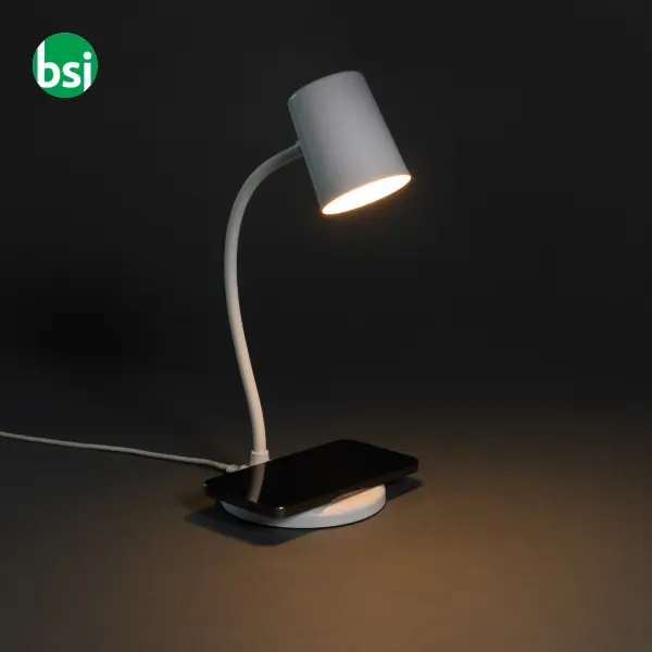 Lampada Zanara con caricatore wireless 15W in rPlastica -  8