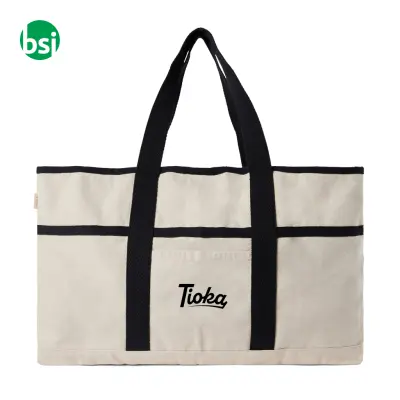 Borsa spiaggia VINGA Volonne in tela riciclata 40L - Immagine 8