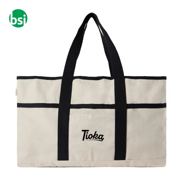 Borsa spiaggia VINGA Volonne in tela riciclata 40L -  8