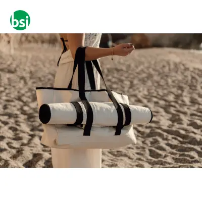 Borsa spiaggia VINGA Volonne in tela riciclata 40L - Immagine 10