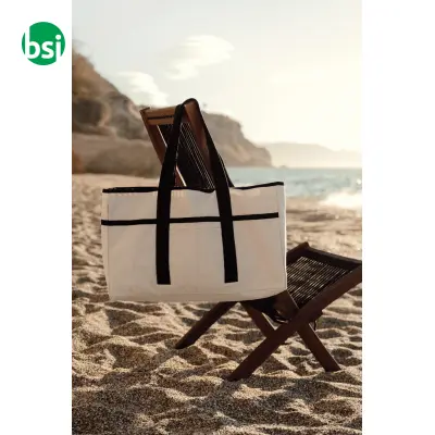 Borsa spiaggia VINGA Volonne in tela riciclata 40L - Immagine 11