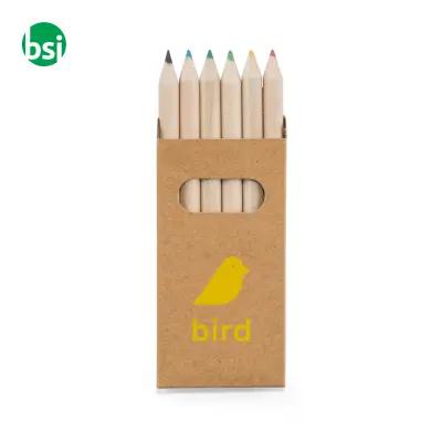 BIRD Scatola con 6 matite colorate - Immagine 3