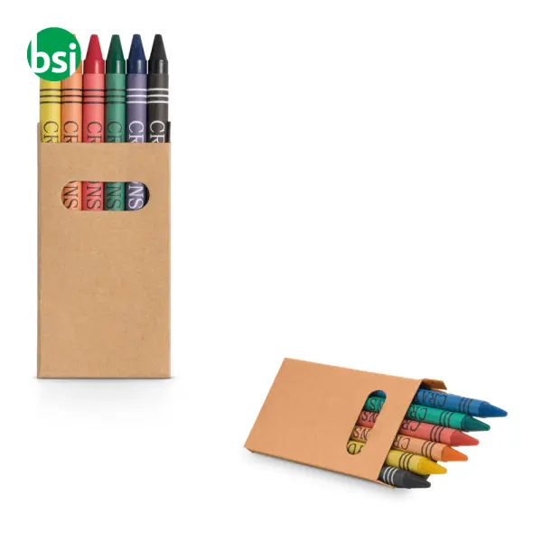 EAGLE Scatola con 6 pastelli a cera -  1