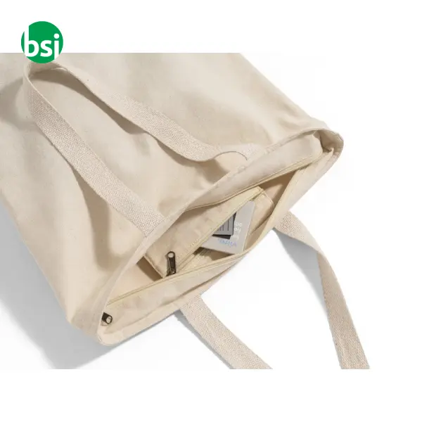 Borsa in cotone con chiusura - HACKNEY -  4