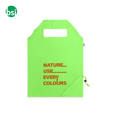 Shopper pieghevole in poliestere riciclato BEIRA - Immagine 8