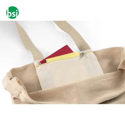 Borsa in juco con tasca interna - PADOVA - Immagine 3