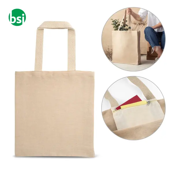 Borsa in juco con tasca interna - PADOVA -  1