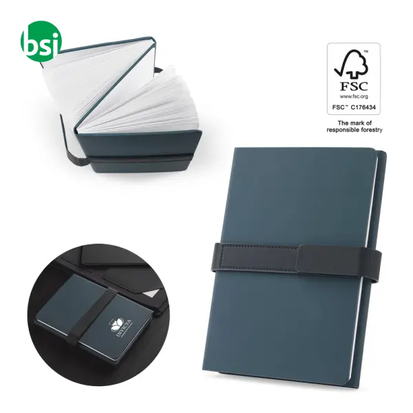Blocco note A5 in PU riciclato - SANDERSON -  1