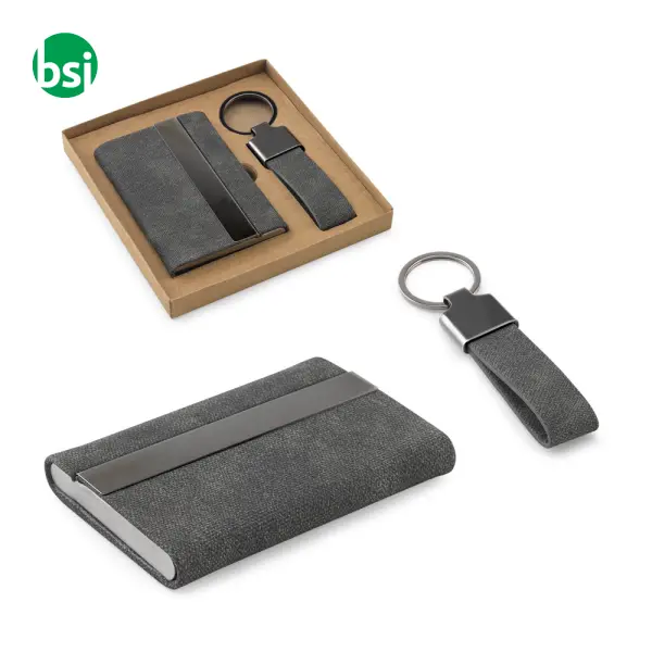 Set composto da un portacarte e un portachiavi - VAUGHN -  1