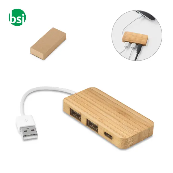 HUB con 2 porte USB-A e 1 USB-C - MOSER -  1