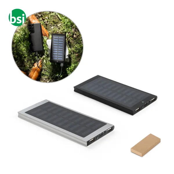 Powerbank da 8.000 mAh con pannello solare - CLERK -  1