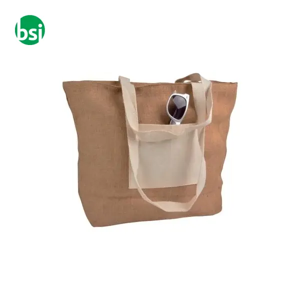 Borsa Juta e Cotone personalizzabile 48x35 DARIA -  6