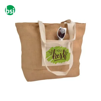 Borsa Juta e Cotone personalizzabile 48x35 DARIA - Immagine 3