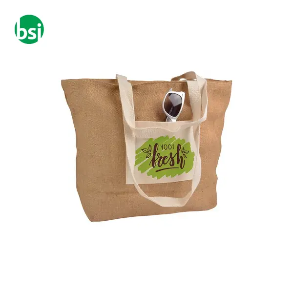 Borsa Juta e Cotone personalizzabile 48x35 DARIA -  3