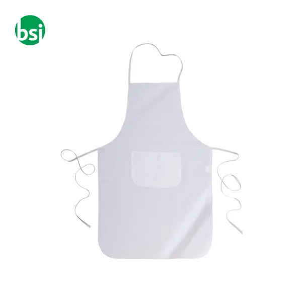 Grembiule in cotone e poliestere con tasca frontale -  2