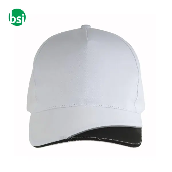 Cappellino personalizzabile baseball a 5 pannelli -  2