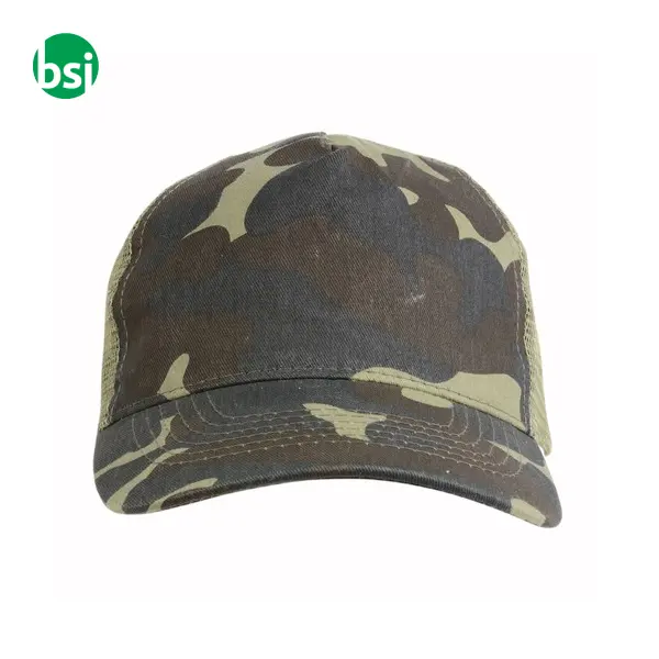 Cappellino mimetico con calotta a rete -  2
