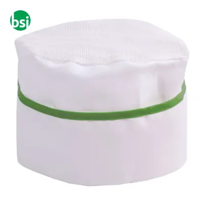 Cappello da cuoco bianco con bordo colorato - Immagine 4
