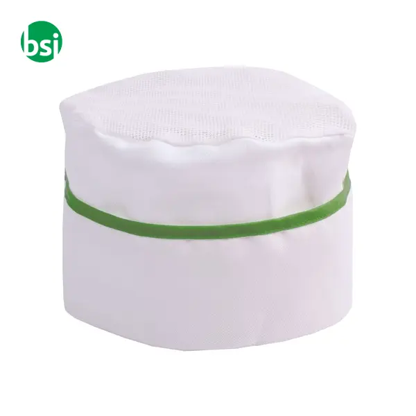 Cappello da cuoco bianco con bordo colorato -  4