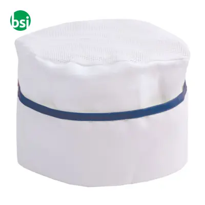 Cappello da cuoco bianco con bordo colorato - Immagine 3