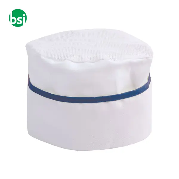 Cappello da cuoco bianco con bordo colorato -  3