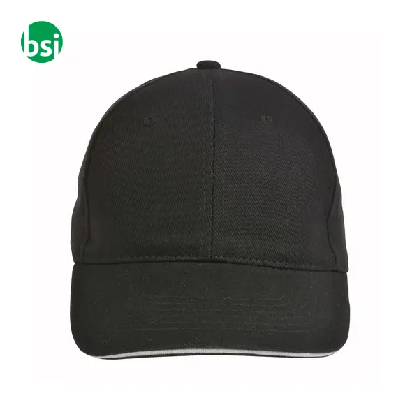 Cappellino in cotone pesante 6 pannelli + velcro -  2