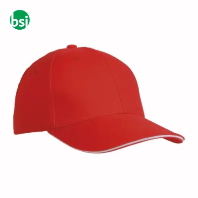 Cappellino in cotone pesante 6 pannelli + velcro - Immagine 18