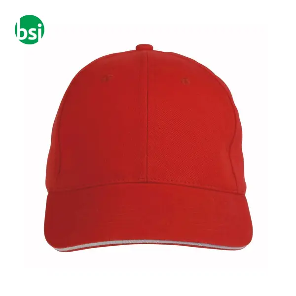 Cappellino in cotone pesante 6 pannelli + velcro -  4