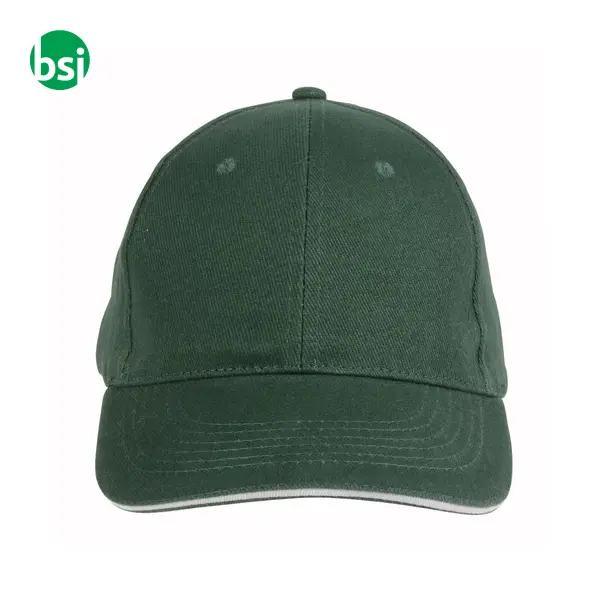 Cappellino in cotone pesante 6 pannelli + velcro -  6