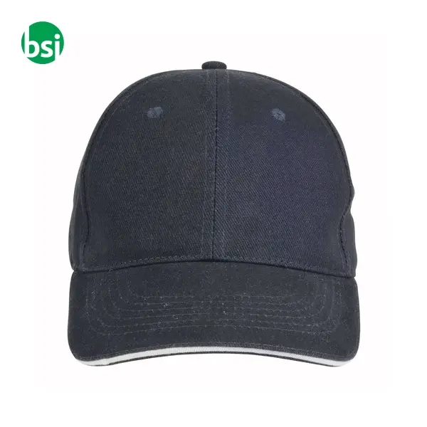 Cappellino in cotone pesante 6 pannelli + velcro -  8