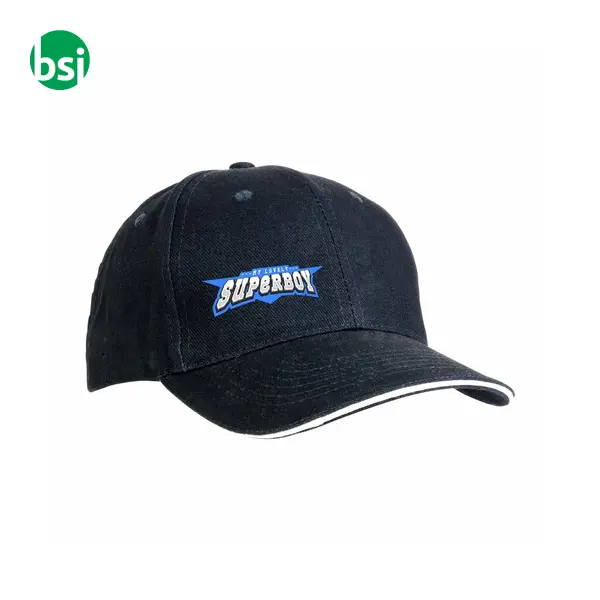 Cappellino in cotone pesante 6 pannelli + velcro -  9