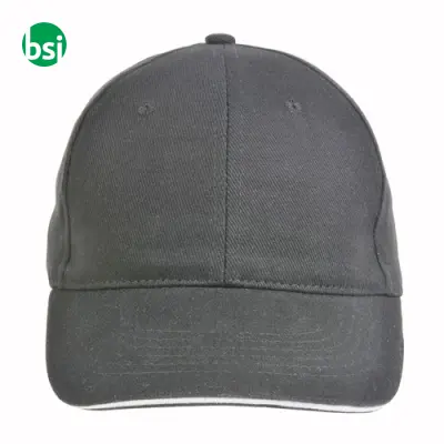 Cappellino in cotone pesante 6 pannelli + velcro - Immagine 10