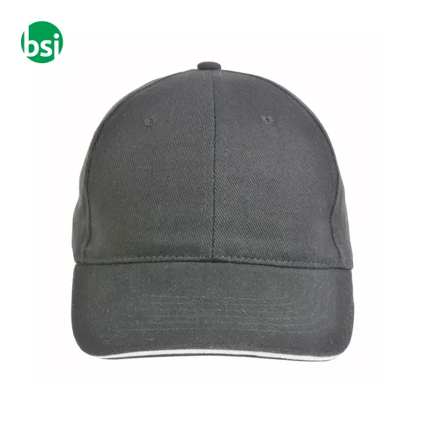 Cappellino in cotone pesante 6 pannelli + velcro -  10