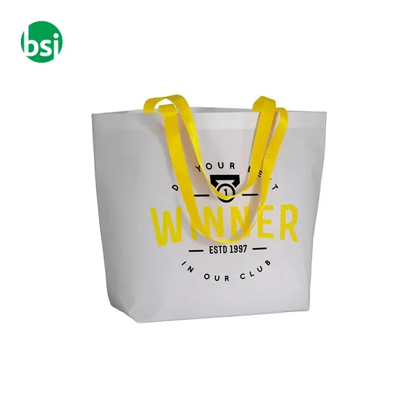 Shopper con soffietto alla base in TNT laminato IAELE -  3