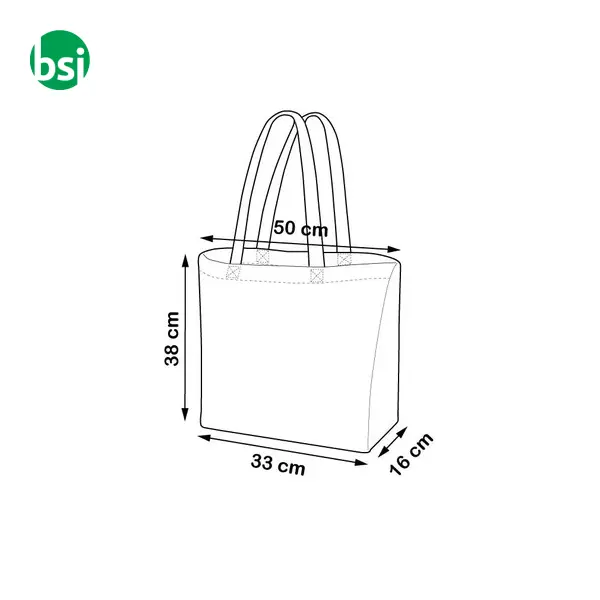 Shopper con soffietto alla base in TNT laminato IAELE -  8