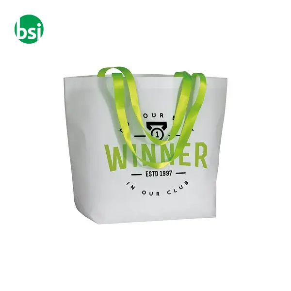 Shopper con soffietto alla base in TNT laminato IAELE -  10