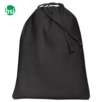 Sacchetto in cotone nero 15x20 GAIA