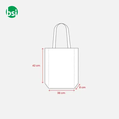 Shopper cotone personalizzate 38x42x8 DINA - Immagine 5