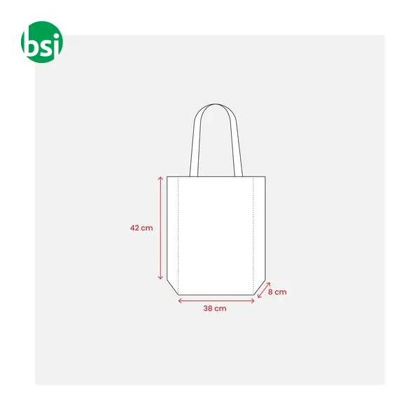 Shopper cotone personalizzate 38x42x8 DINA -  5