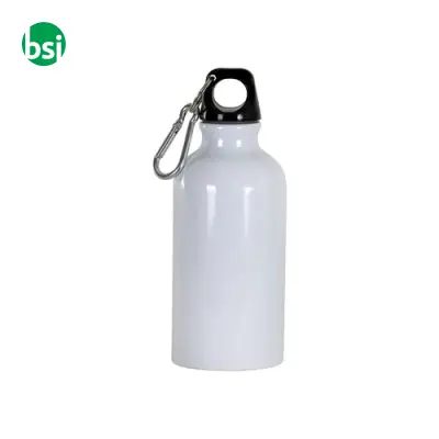 Borraccia in alluminio con moschettone 400ml - Immagine 2