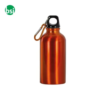Borraccia in alluminio con moschettone 400ml - Immagine 4