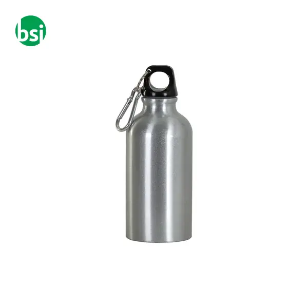 Borraccia in alluminio con moschettone 400ml -  7