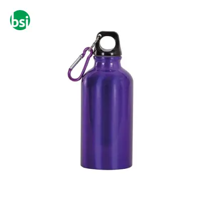 Borraccia in alluminio con moschettone 400ml - Immagine 5