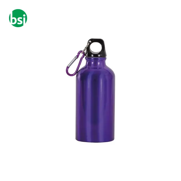 Borraccia in alluminio con moschettone 400ml -  5