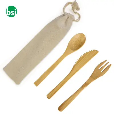 Set posate Bamboo personalizzabili