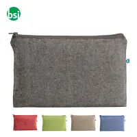 Beauty case in cotone riciclato con zip
