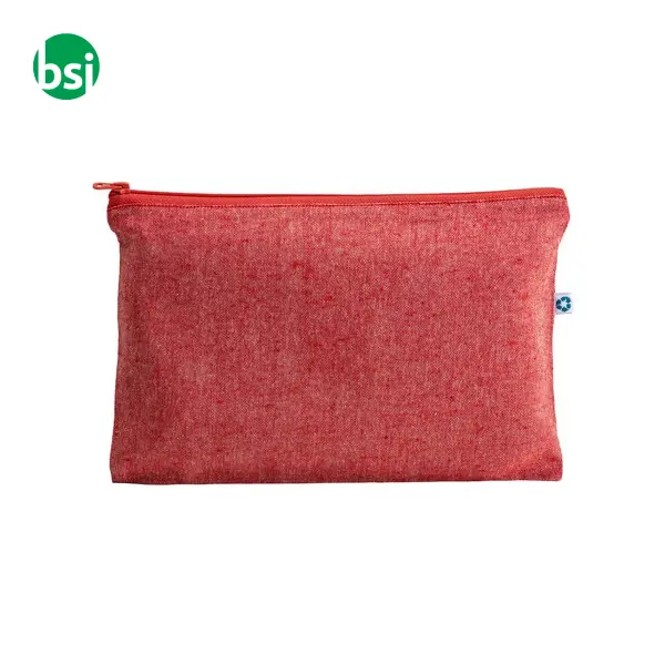 Beauty case in cotone riciclato con zip -  5