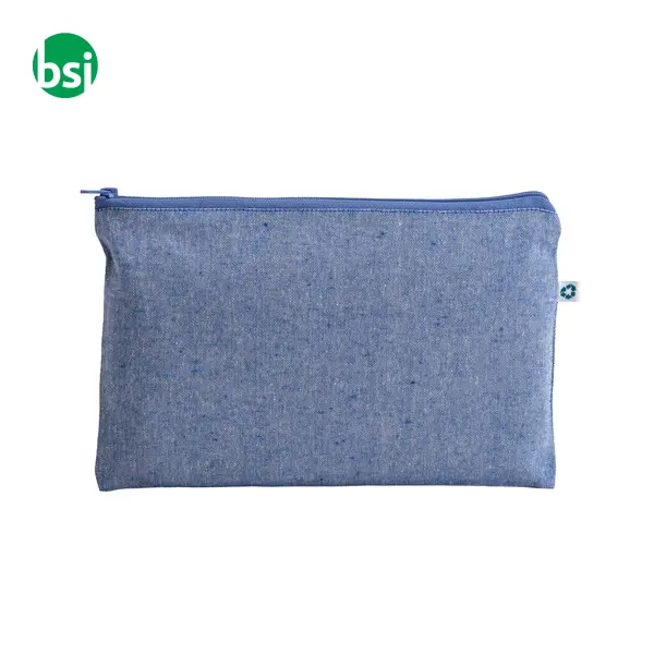 Beauty case in cotone riciclato con zip -  4